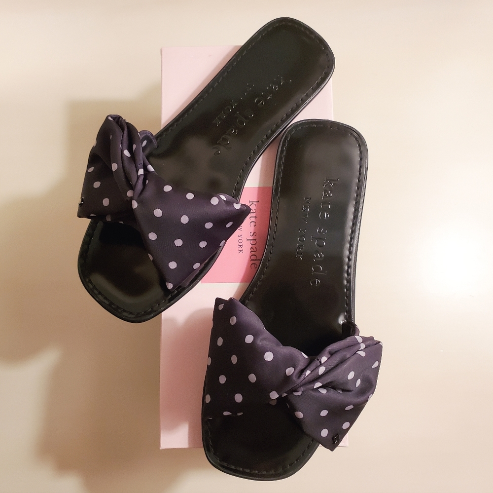 Kate Spade Bikini Bow Slide Sandals (NEW)